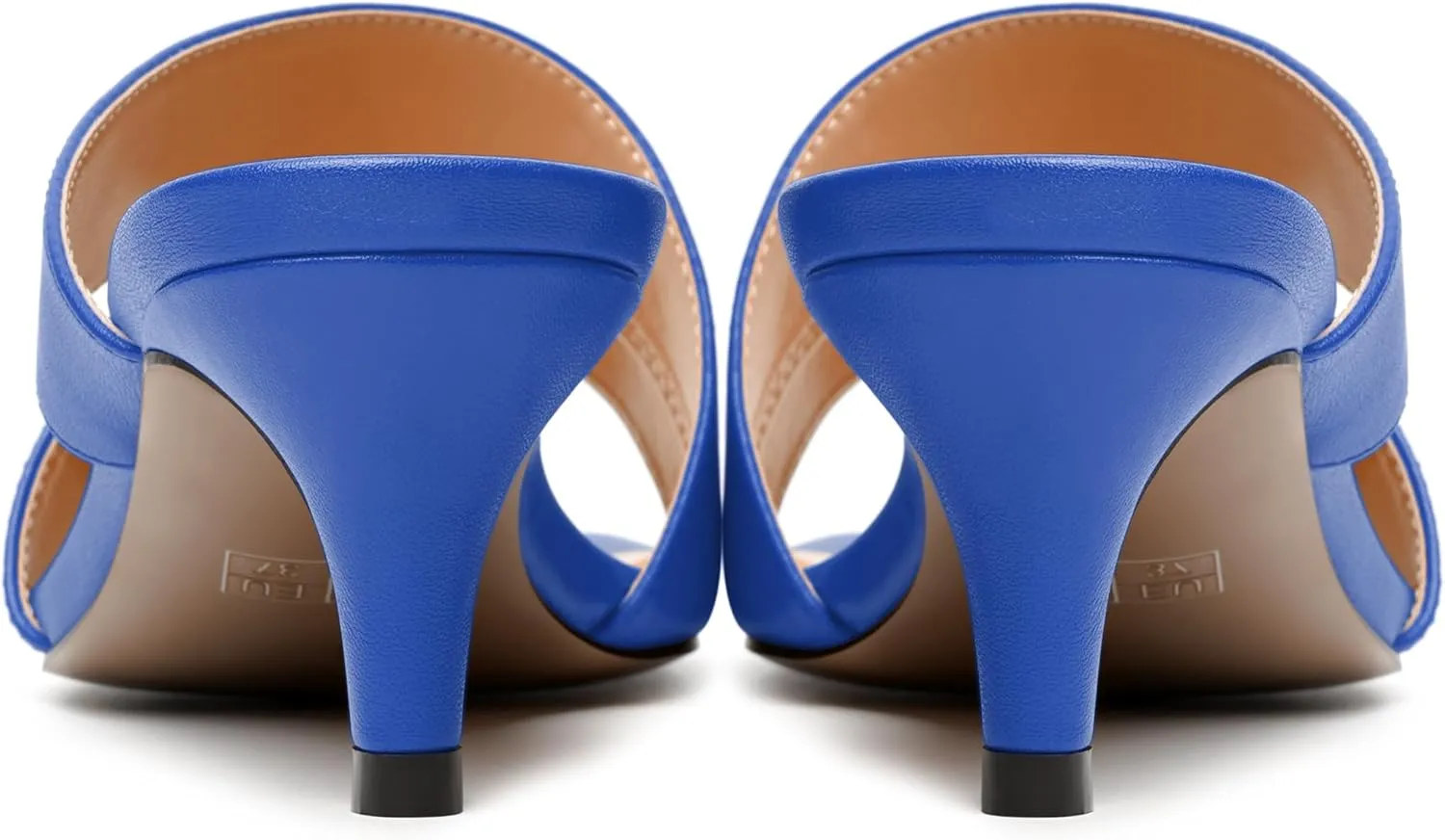 MODENCOCO Womens Summer Slip On Casual Square Toe Matte Comfortable Kitten Low Heel Heeled Sandals 2 Inch