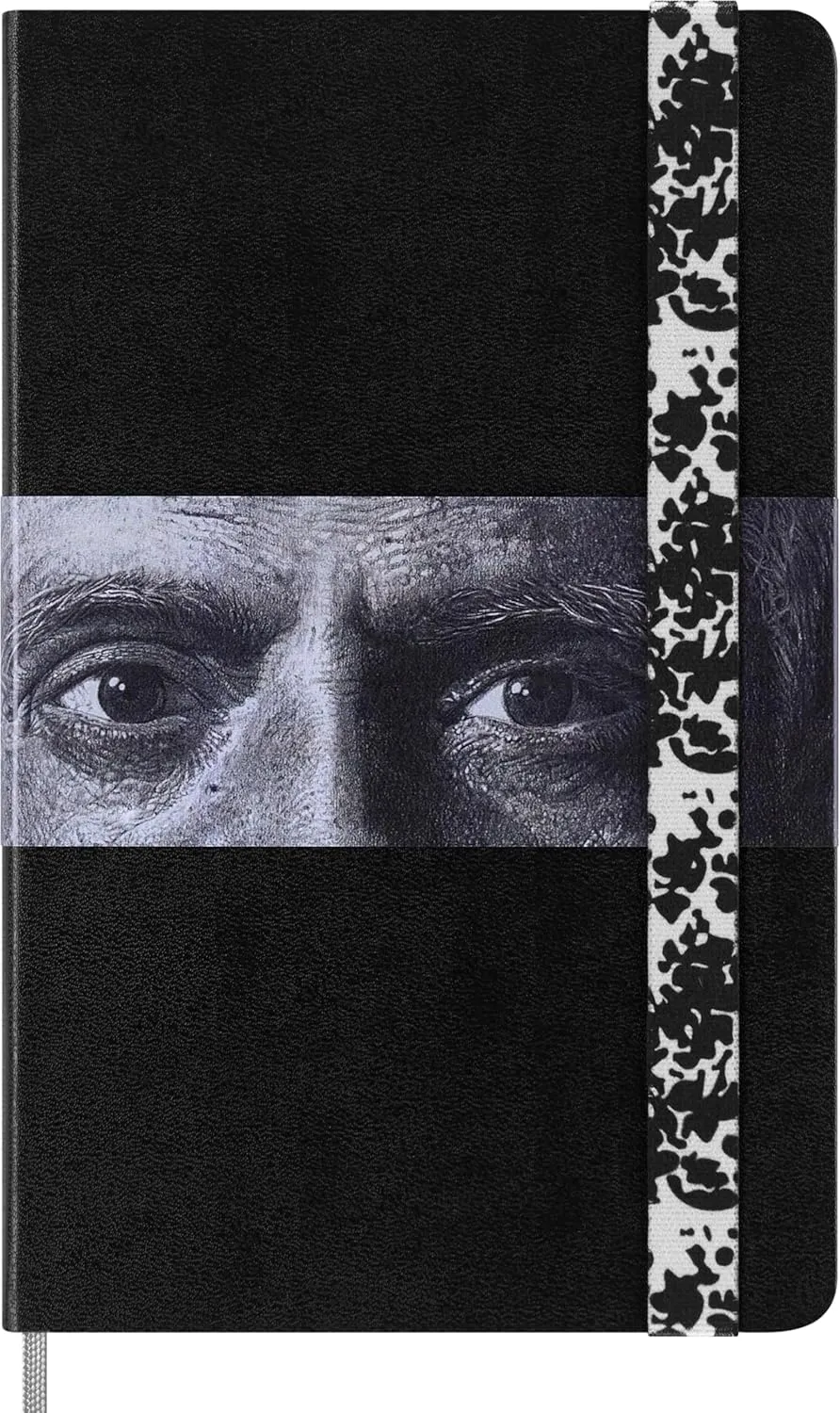 Moleskine IZIPIZI x Custom Edition Notebook, Hard Cover, Ruled, Large (5" x 8.25"), Light Charcoal, 176 pages