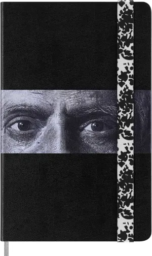 Moleskine IZIPIZI x Custom Edition Notebook, Hard Cover, Ruled, Large (5" x 8.25"), Light Charcoal, 176 pages