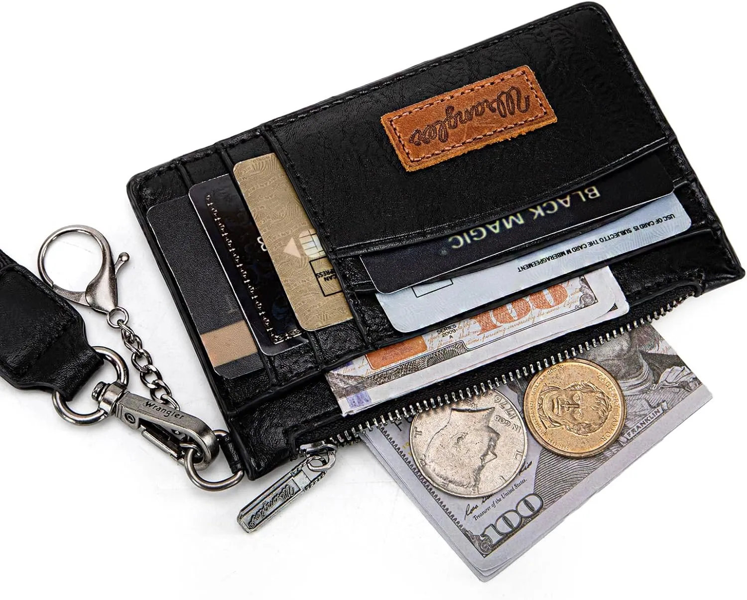 Montana West X Wrangler Credit Card Holder RFID Credit Card Holders for Women Card Holder Keychain Small Wallet Women Wristlet