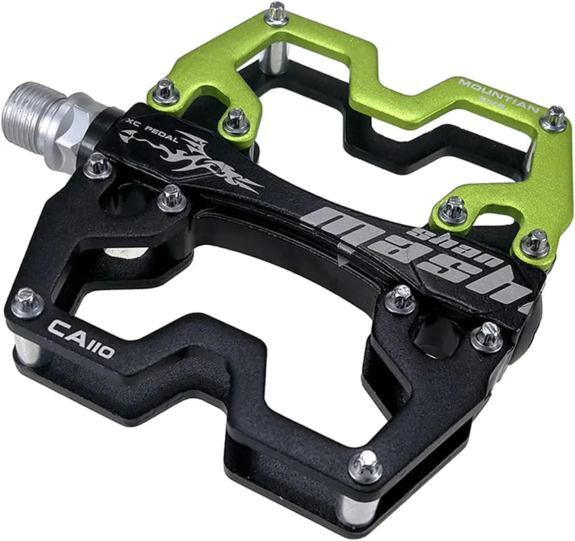 Mountain Bike MTB Pedals Parallel Bicycle Road Pedal 9/16 Inch Ultra-Light Flat Aluminum Alloy Sealed Bearing with Anti-Skid 1 Pair