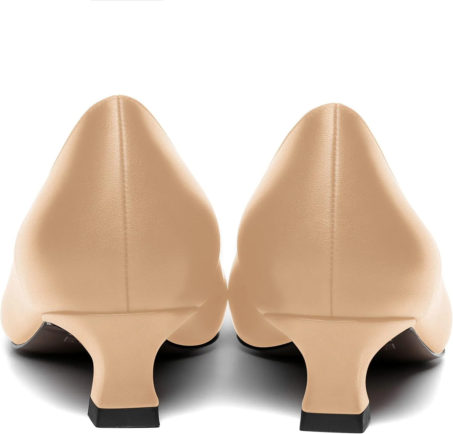 MOVINSTEPS Womens Dating Matte Slip On Round Toe Dress Spool Low Heel Pumps Shoes 1.5 Inch