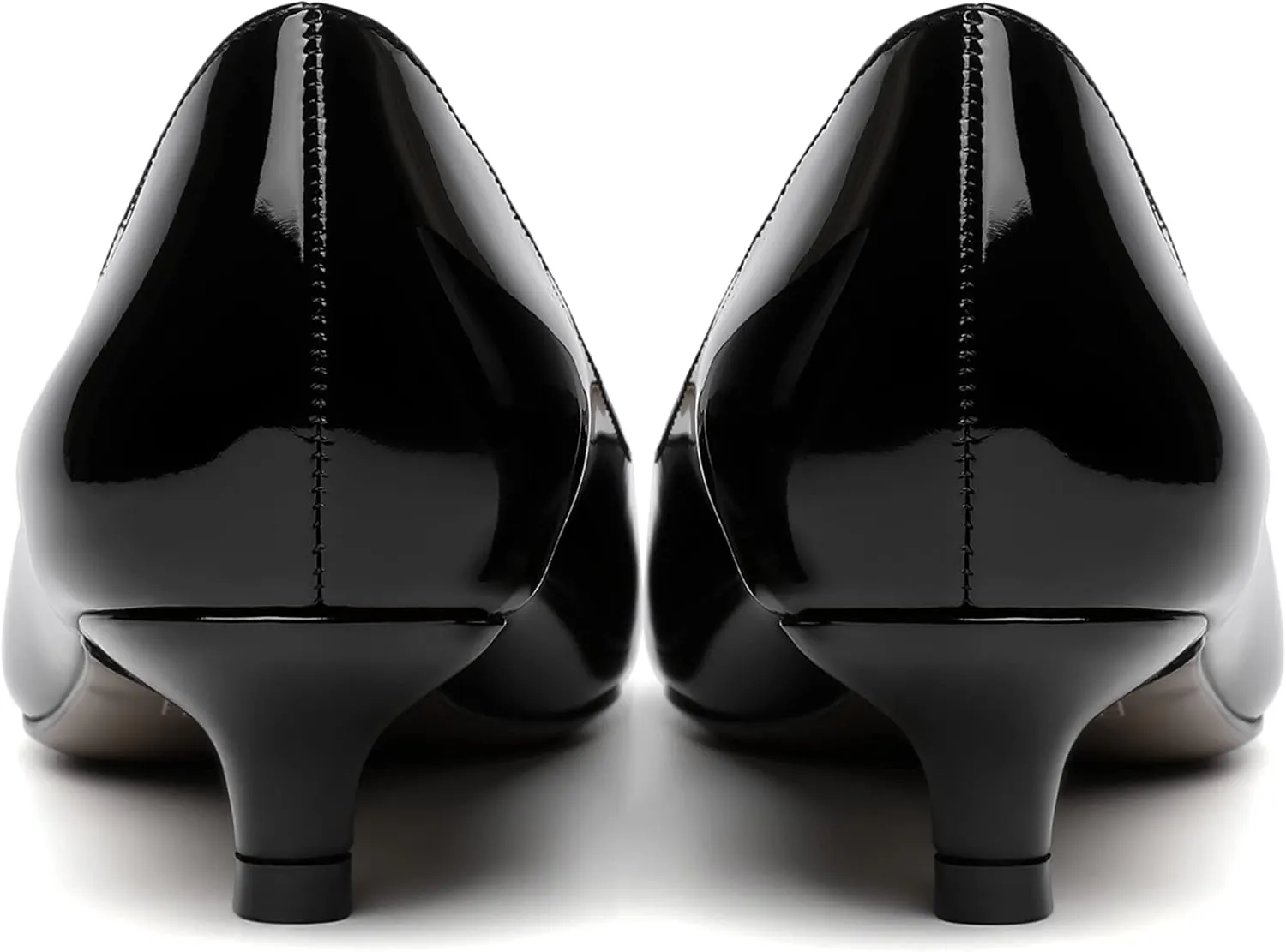 MOVINSTEPS Womens Dress Peep Toe Patent Open Toe Slip On Dating Kitten Low Heel Pumps Shoes 1.5 Inch
