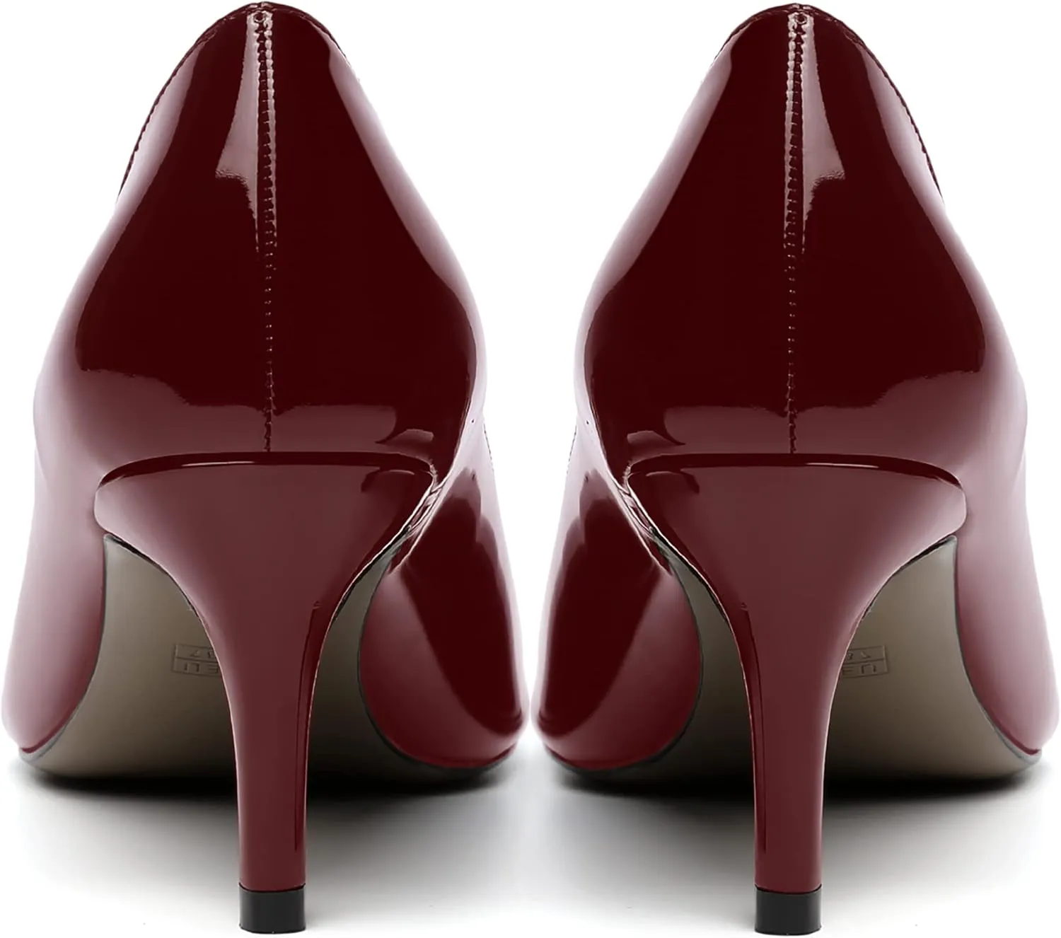 MOVINSTEPS Womens Peep Toe Dating Dress Patent Slip On Open Toe Stiletto Mid Heel Pumps Shoes 2.5 Inch