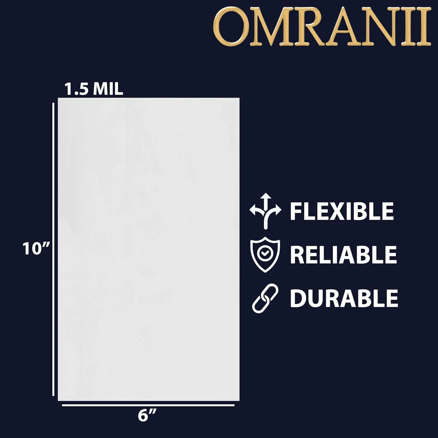 Multiple Sizes Clear Flat Poly Bags, 1.5Mil 6" X 10" & 100 Bags | Low-Density Polyethylene (LDPE), Flat Open Top Plastic Packaging Packing | Flexible and Durable Plastic Bags