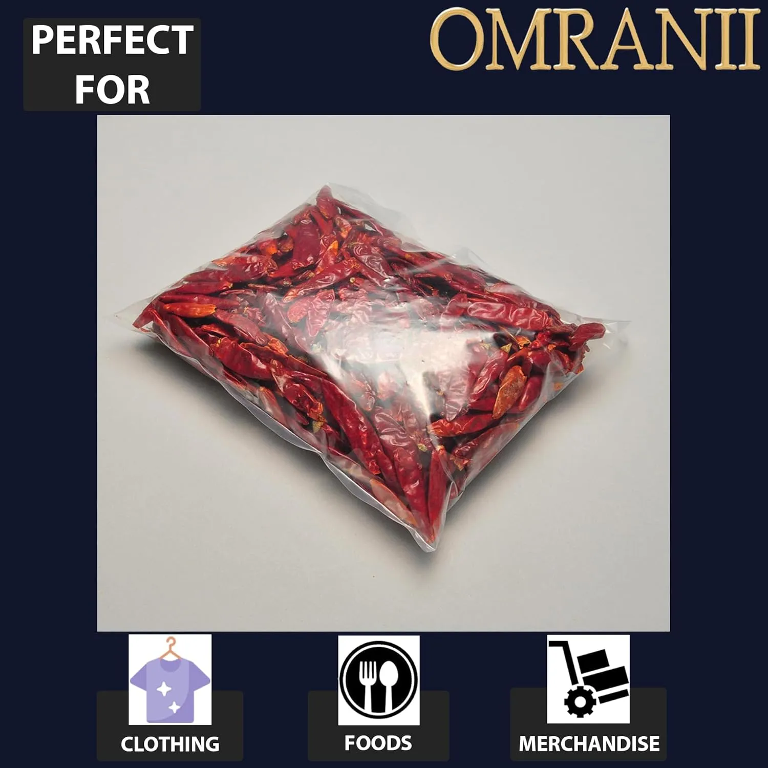 Multiple Sizes Clear Flat Poly Bags, 1.5Mil 6" X 10" & 100 Bags | Low-Density Polyethylene (LDPE), Flat Open Top Plastic Packaging Packing | Flexible and Durable Plastic Bags
