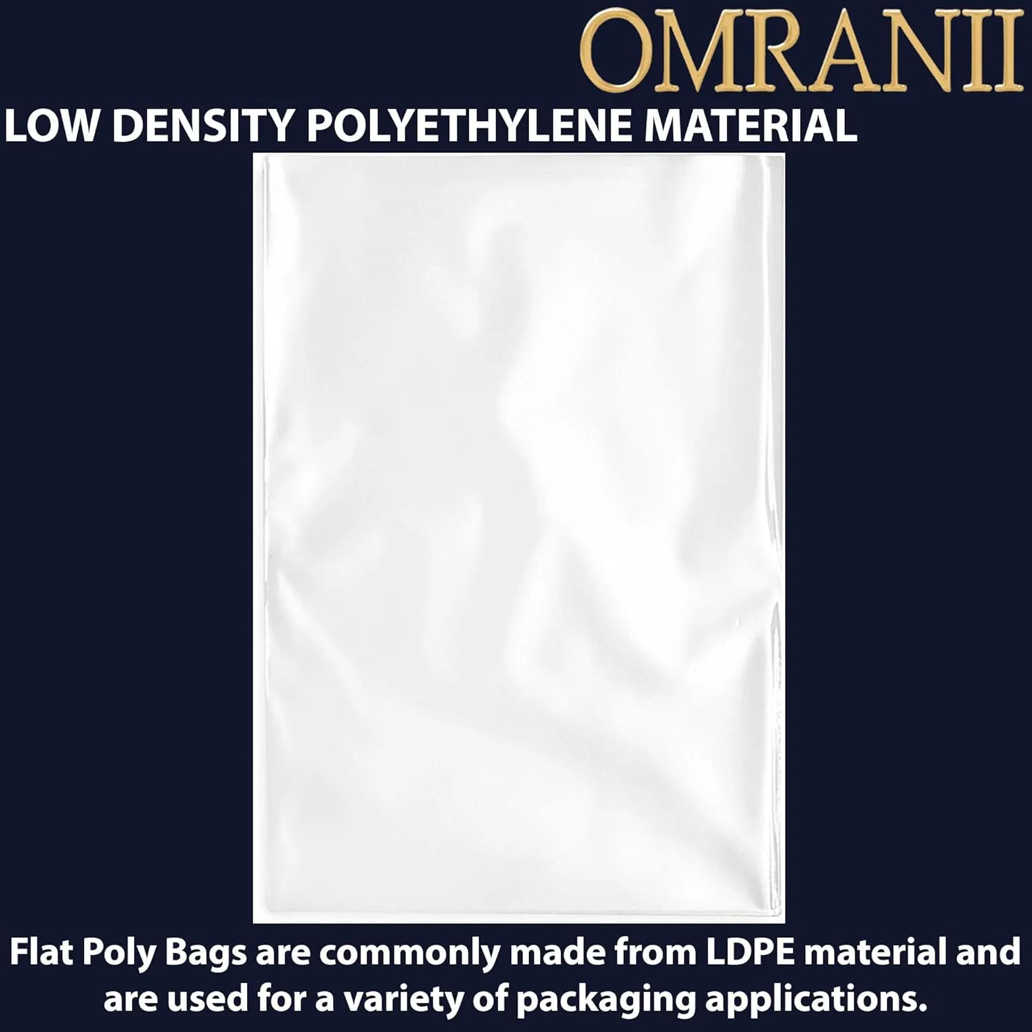 Multiple Sizes Clear Flat Poly Bags, 1.5Mil 6" X 10" & 100 Bags | Low-Density Polyethylene (LDPE), Flat Open Top Plastic Packaging Packing | Flexible and Durable Plastic Bags