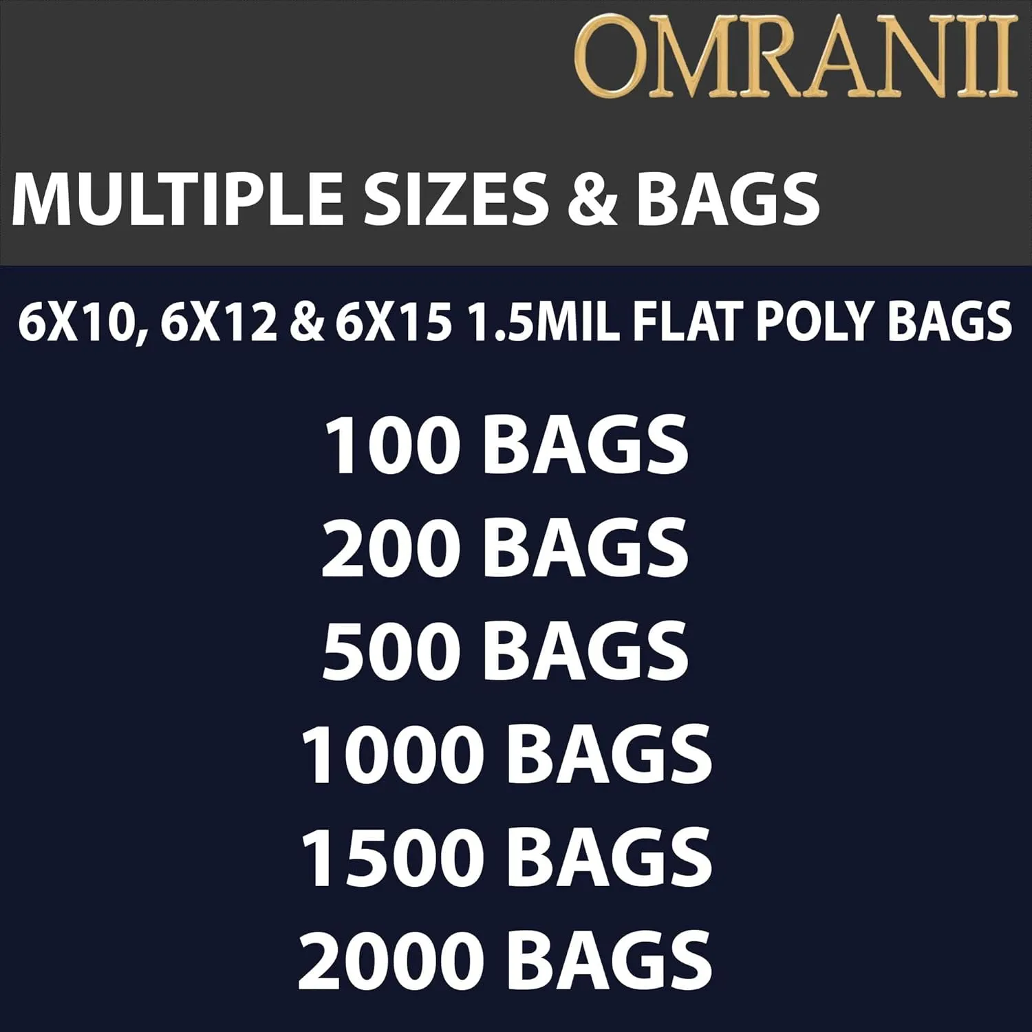 Multiple Sizes Clear Flat Poly Bags, 1.5Mil 6" X 10" & 100 Bags | Low-Density Polyethylene (LDPE), Flat Open Top Plastic Packaging Packing | Flexible and Durable Plastic Bags