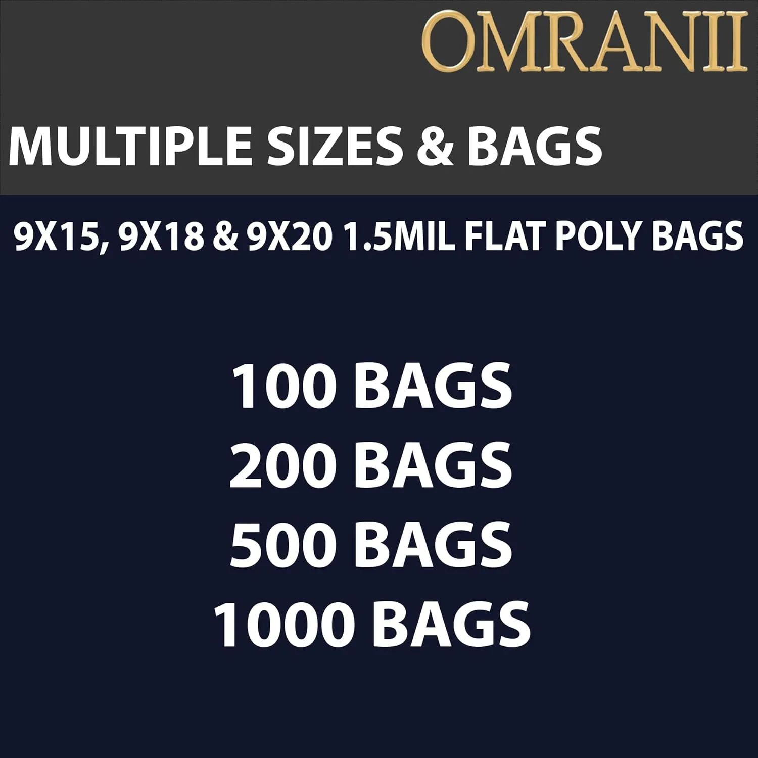Multiple Sizes Clear Flat Poly Bags, 1.5Mil 9" X 18" & 100 Bags | Low-Density Polyethylene (LDPE), Flat Open Top Plastic Packaging Packing | Flexible and Durable Plastic Bags