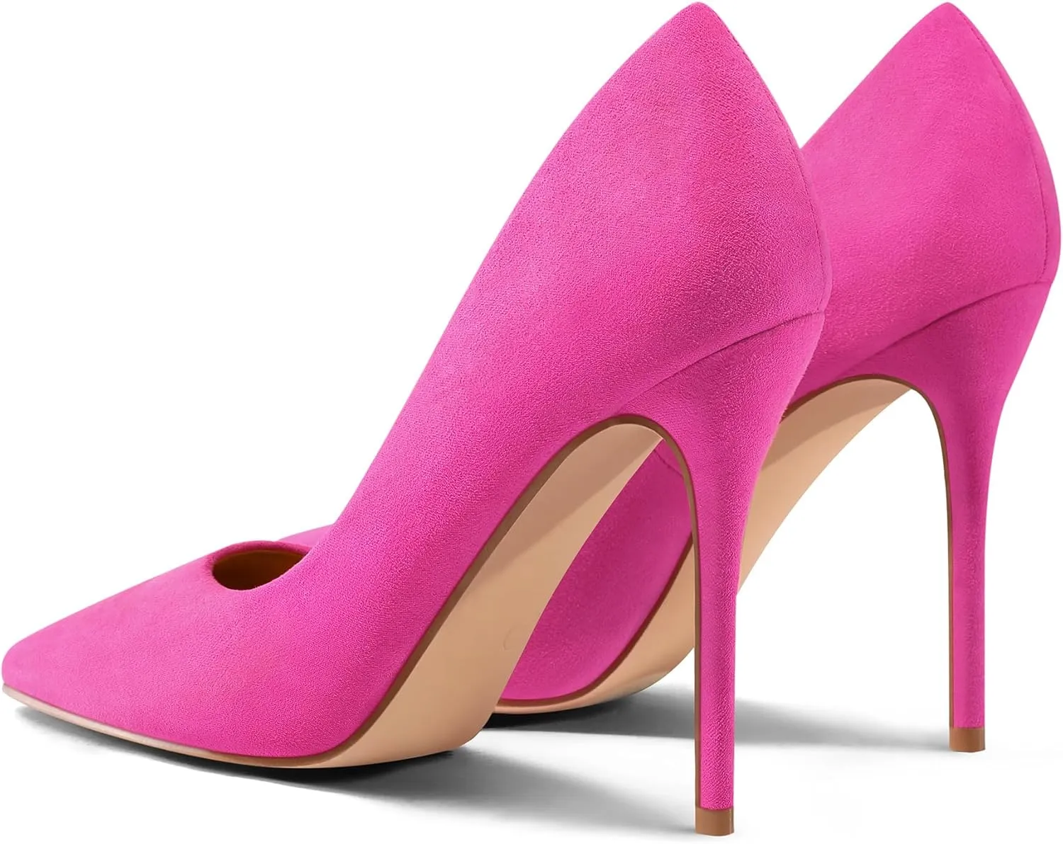 mysoft Women's High Heels Pumps Closed Pointed Toe Stiletto 4IN Heels Dress Wedding Shoes