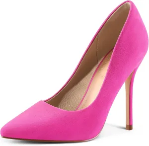 mysoft Women's High Heels Pumps Closed Pointed Toe Stiletto 4IN Heels Dress Wedding Shoes