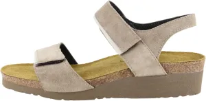 NAOT Footwear Womens Aisha Sandal Almond Suede/Soft Ivory Leather -9-9.5 M US