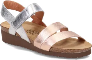 NAOT Footwear Women's Kayla Sandal Silver Soft Leather Rosegold - 12-12.5 M US