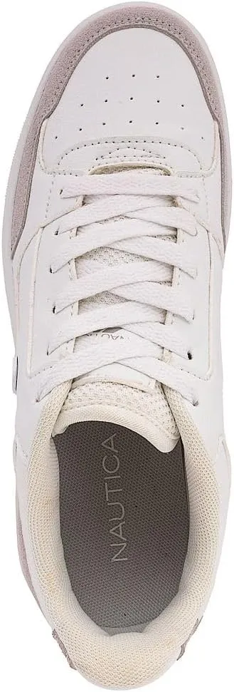 Nautica Women’s Lace-Up Fashion Sneakers – Low-Top Casual Walking & Tennis Shoes with Platform or Regular Heel