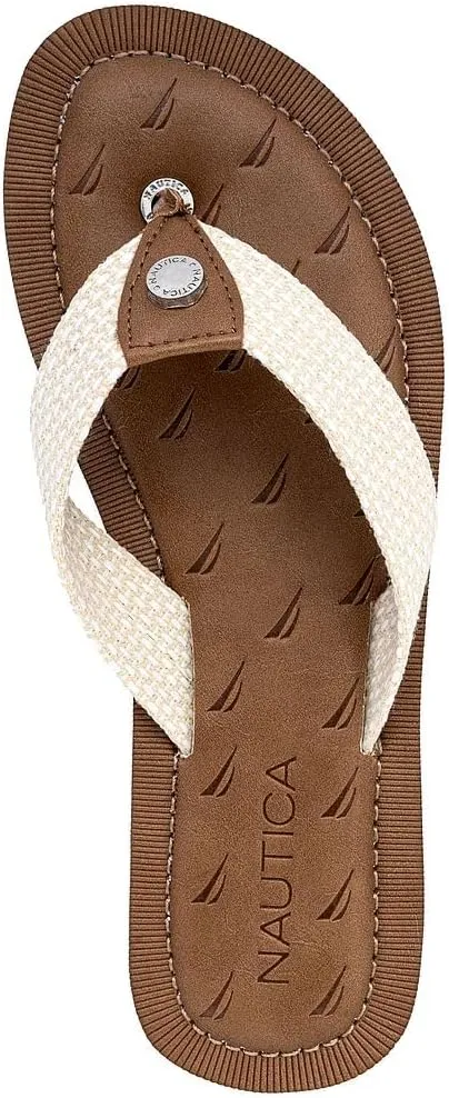 Nautica Women's Thong Strap Sandal – Casual Flip-Flop for Beach, Pool, and Everyday Comfort