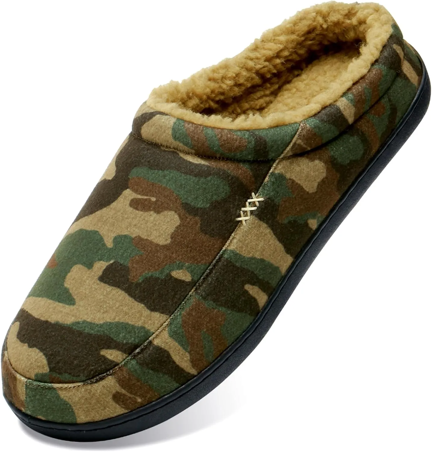NewDenBer Men's Cozy Memory Foam Slippers Soft Slip on Indoor Outdoor Clog House Shoes