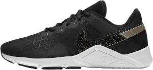 Nike Legend Essential 2 Women's Workout Shoes (CZ3668-001, Black/White/Metallic Gold Grain) Size 7