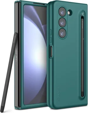 Nillkin Samsung Galaxy Z Fold 5 Case with Pen, Liquid Silicone Case for Galaxy Z Fold 5 5G, Dark Green
