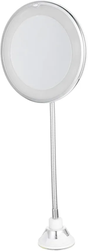 NOLITOY Led Light Makeup Mirror with 10x Magnification Suction Cup Magnifying Vanity Natural Led Lights