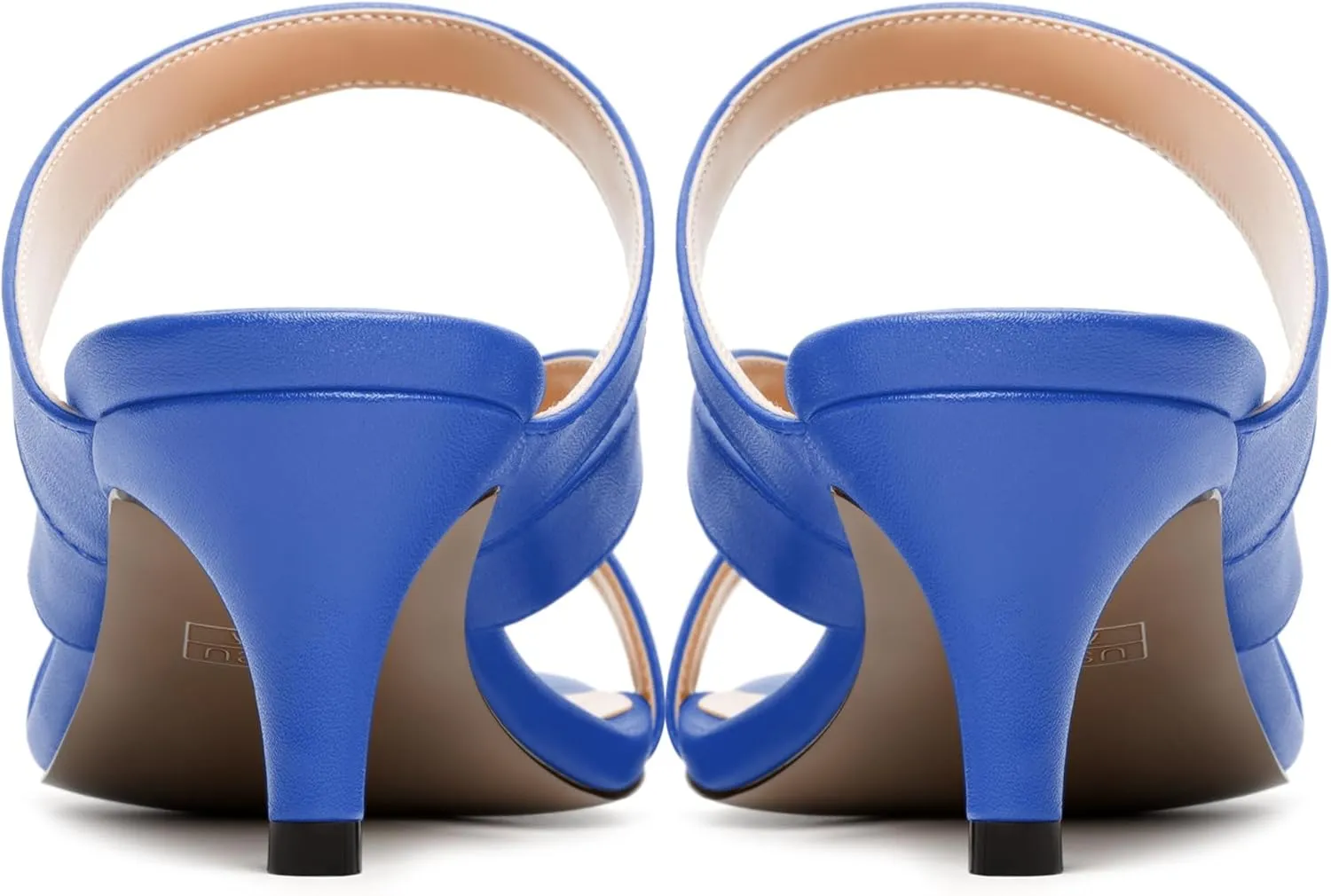 NUMALEO Womens Matte Slip On Casual Comfortable Wedding Open Toe Kitten Low Heel Heeled Sandals 2 Inch