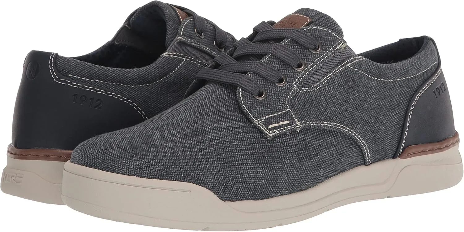 Nunn Bush Men's Kore Tour Canvas Plain Toe Oxford Athletic Style Sneaker Lace Up