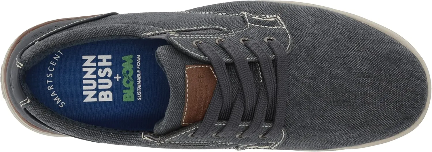 Nunn Bush Men's Kore Tour Canvas Plain Toe Oxford Athletic Style Sneaker Lace Up
