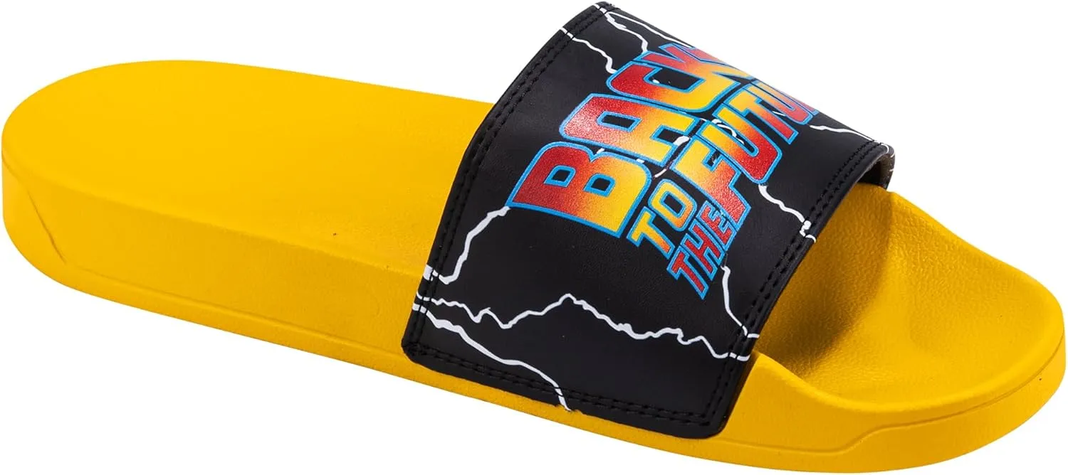 Odd Sox, Slide, Slip On Sandal, Back To The Future, Soft, Comfortable, Unisex