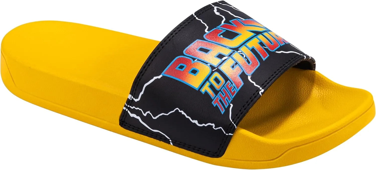 Odd Sox, Slide, Slip On Sandal, Back To The Future, Soft, Comfortable, Unisex
