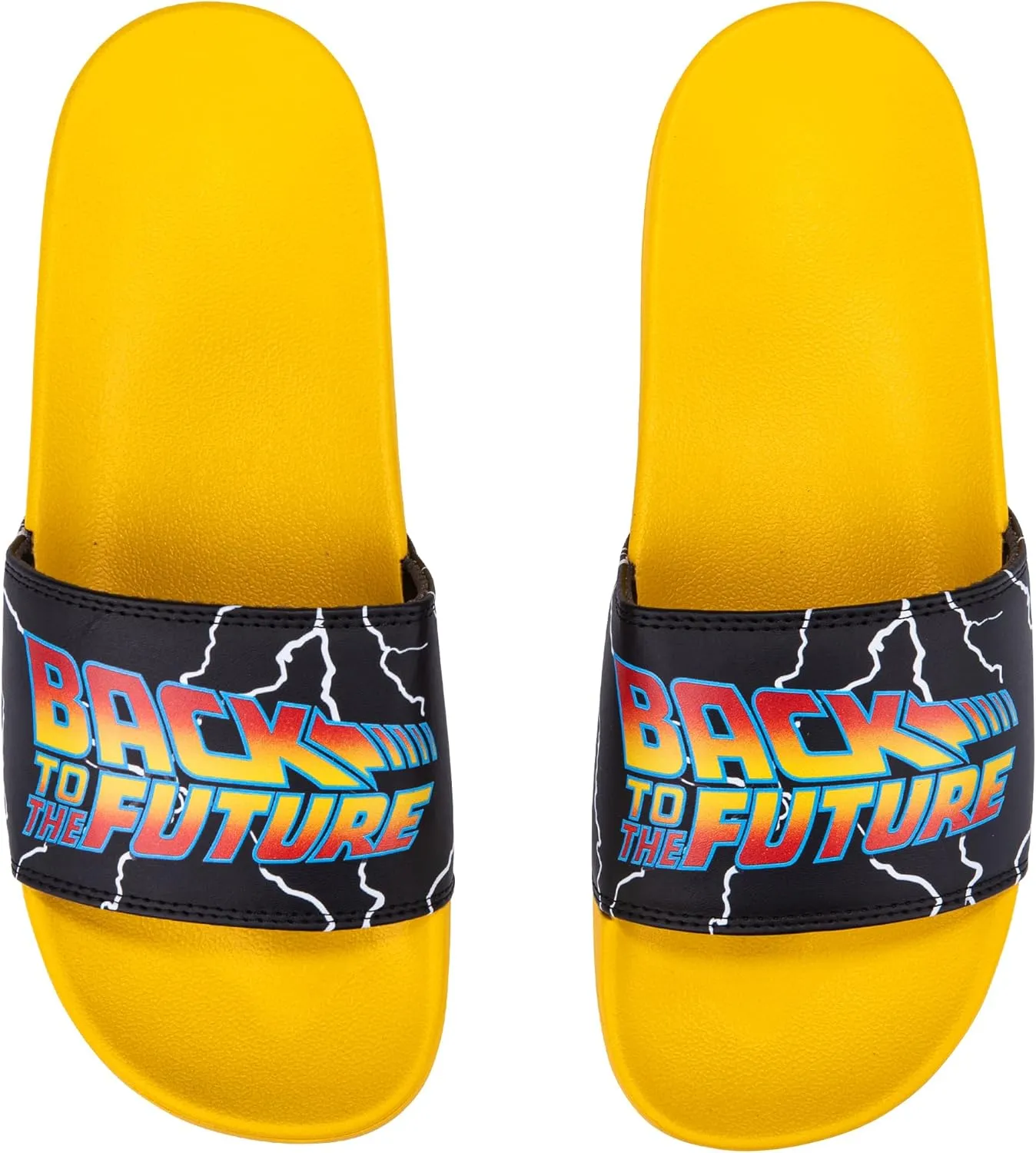 Odd Sox, Slide, Slip On Sandal, Back To The Future, Soft, Comfortable, Unisex