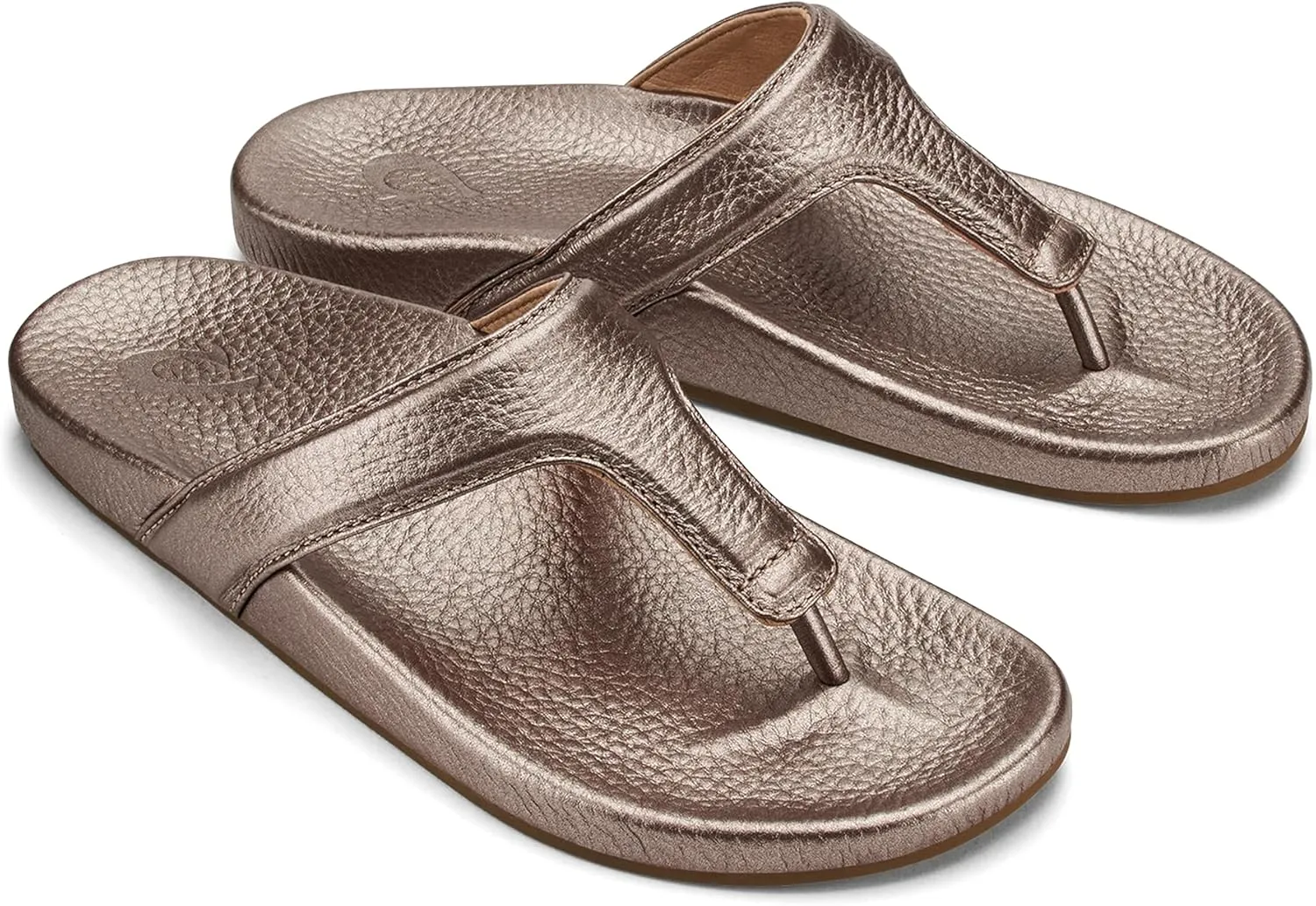 OLUKAI Kipe'a Lipi Women's Beach Sandal, Soft Leather Flip-Flop, All-Day Wear & Ultra-Soft Comfort Fit