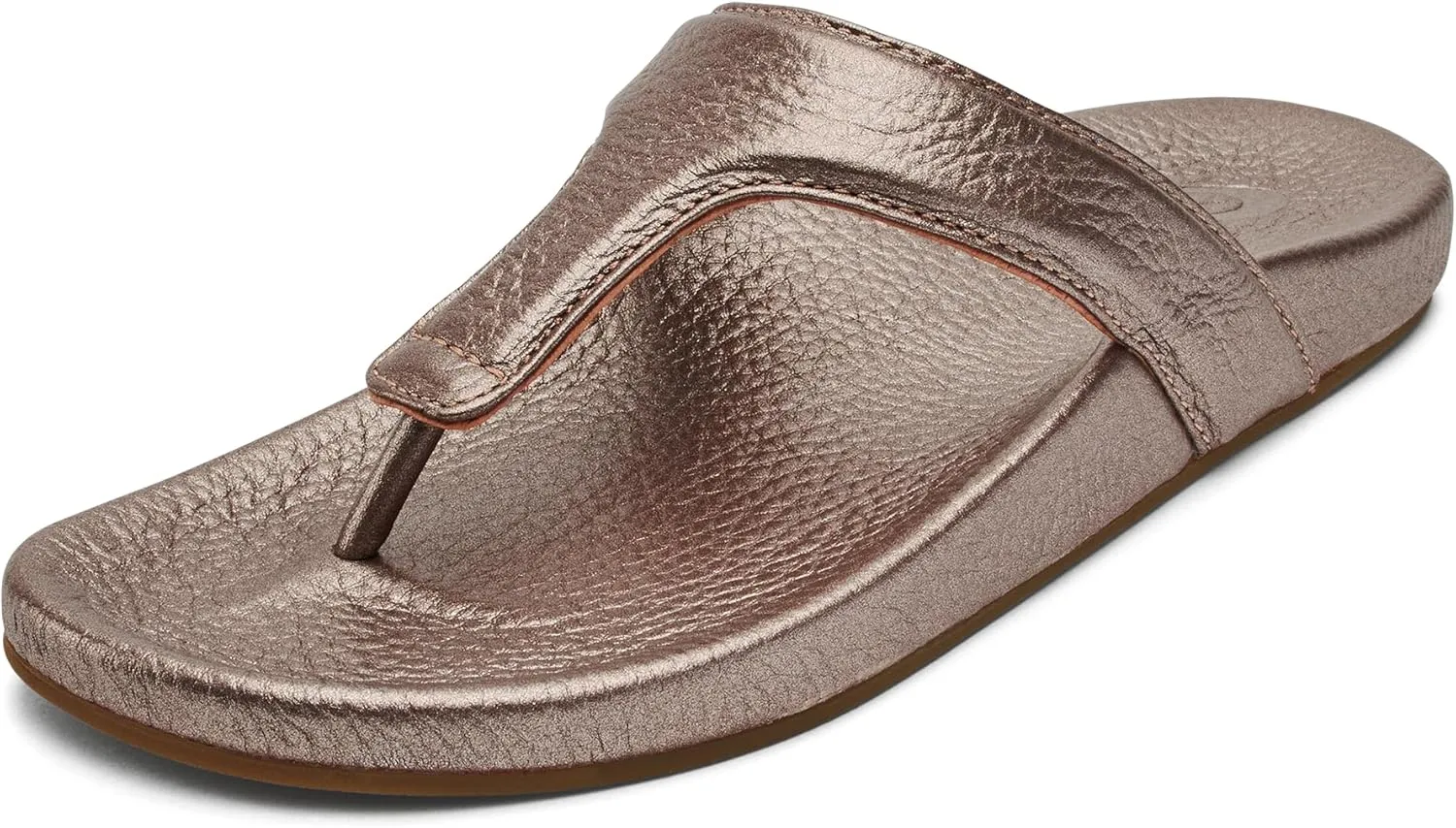 OLUKAI Kipe'a Lipi Women's Beach Sandal, Soft Leather Flip-Flop, All-Day Wear & Ultra-Soft Comfort Fit