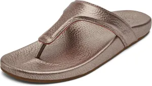 OLUKAI Kipe'a Lipi Women's Beach Sandal, Soft Leather Flip-Flop, All-Day Wear & Ultra-Soft Comfort Fit