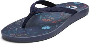 OLUKAI Puawe Women's Beach Sandal, Water-Friendly Flip-Flop Slides, All-Day Wear & Ultra-Soft Comfort Fit