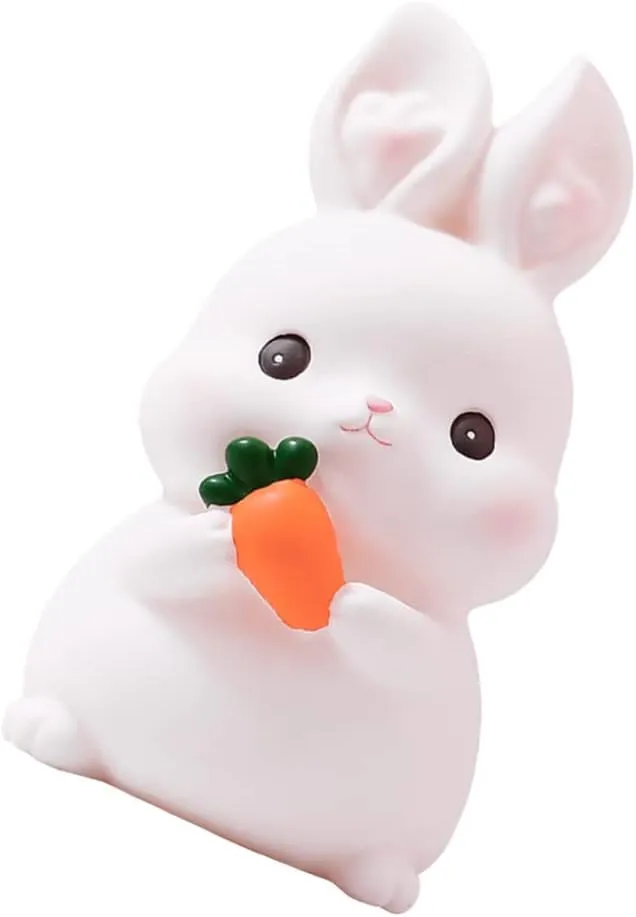 Operitacx Vinyl Bunny Piggy Bank Cute Cartoon Jar for Boys and Girls Adults Unbreakable Money Storage for Party Decoration for Teaching Savings Habits Any Room
