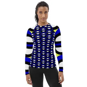 Origen Destination |On-Arrival Point of Origen Women's Blu-light/Yellow Rash Guard