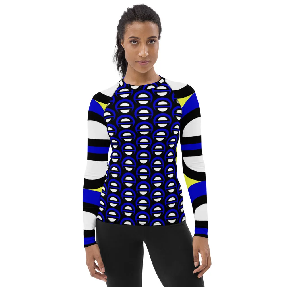 Origen Destination |On-Arrival Point of Origen Women's Blu-light/Yellow Rash Guard