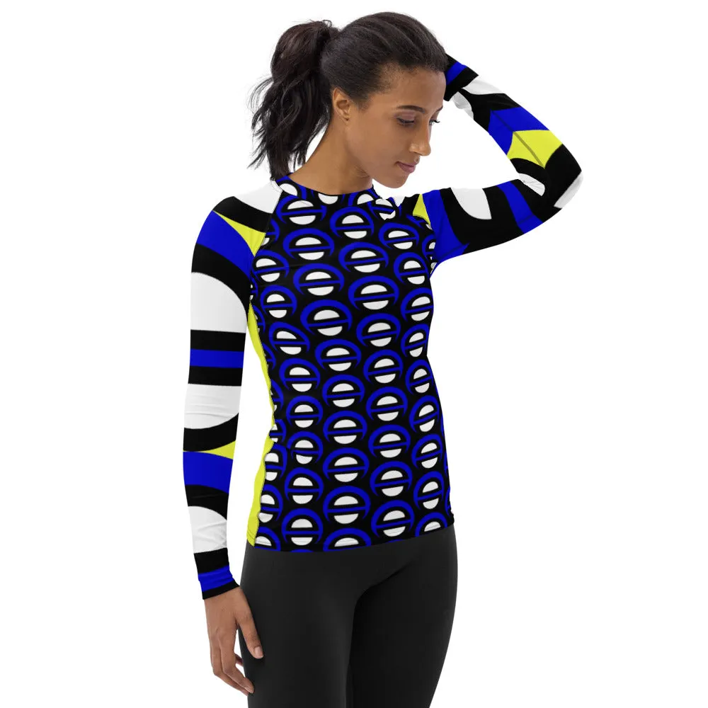 Origen Destination |On-Arrival Point of Origen Women's Blu-light/Yellow Rash Guard
