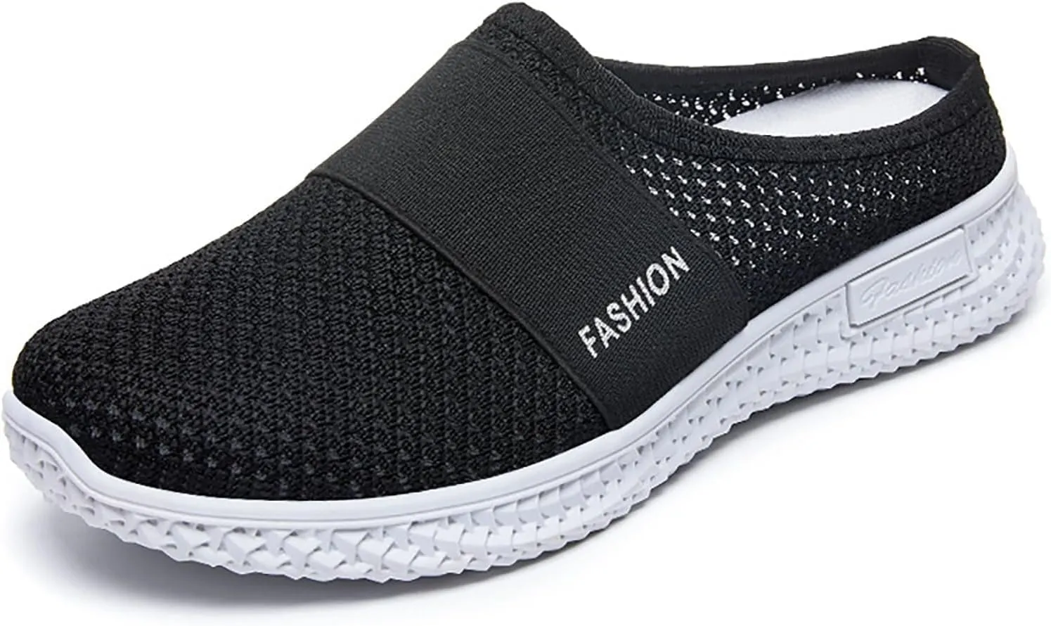 Orthopedic Loafers for Women Summer Breathable Mesh Hollow Out Closed Toe Open Back Slip On Walking Shoes Casual Lightweight Soft Soles Slippers with Arch Support