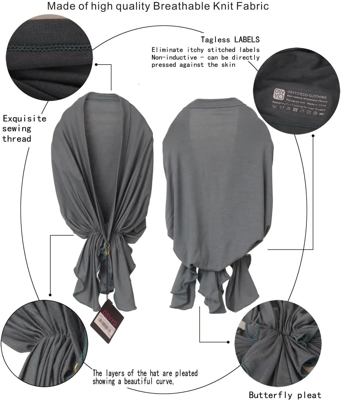 osvyo Chemo Headscarf for Women Hair Loss - Cancer Slip On Headwear Turbans Sealed Packaging