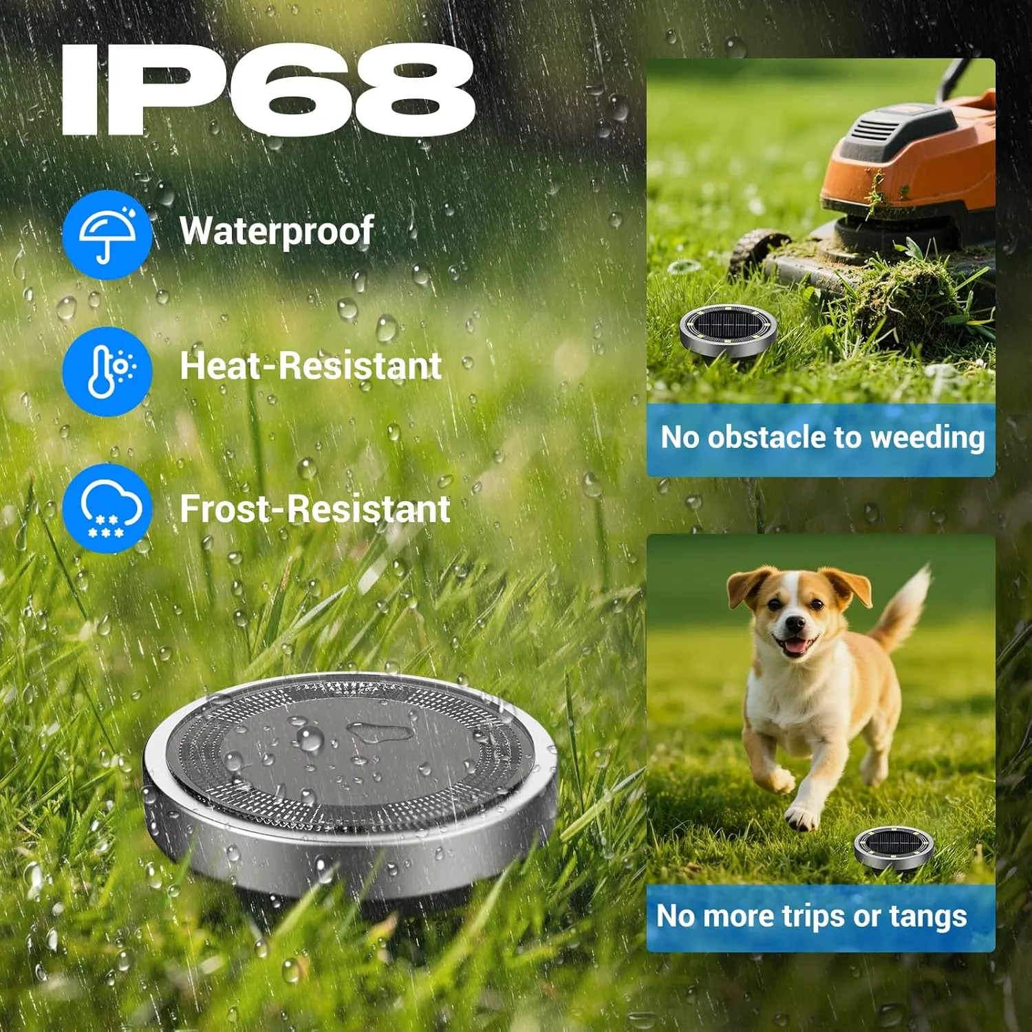 Peasur Mini Solar Ground Lights Outdoor, 12 Pack Flat Solar Powered Disc Lights, IP68 Waterproof, Anti-Rust, Landscape Lighting for Pathway Garden Yard Lawn Walkway Landscape Driveway, Warm White