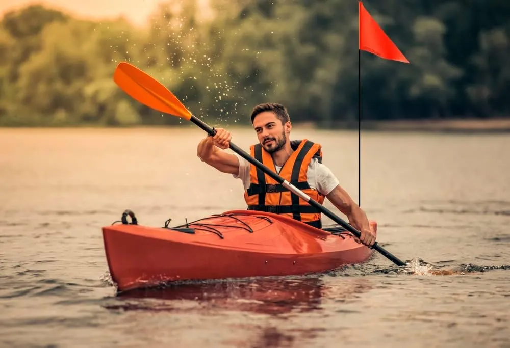 Peel & Stik Safety Flags and American Flags for Kayaks Paddleboards Inflatables SUP Accessories Canoes Dinghies Pontoons Boats Kids Cars Scooters …