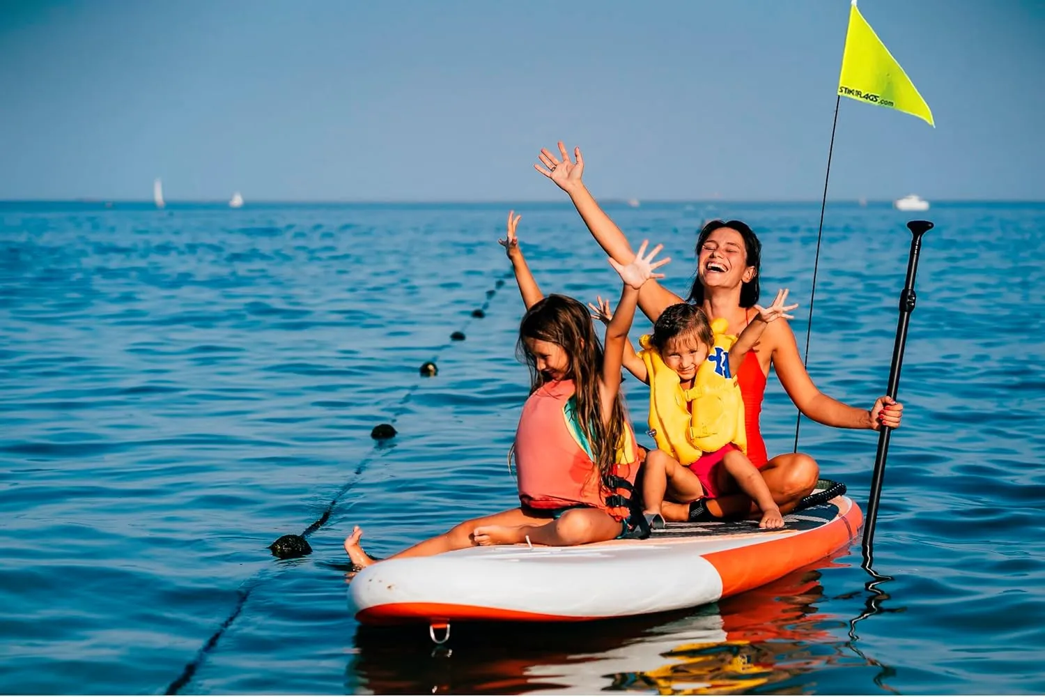 Peel & Stik Safety Flags and American Flags for Kayaks Paddleboards Inflatables SUP Accessories Canoes Dinghies Pontoons Boats Kids Cars Scooters …