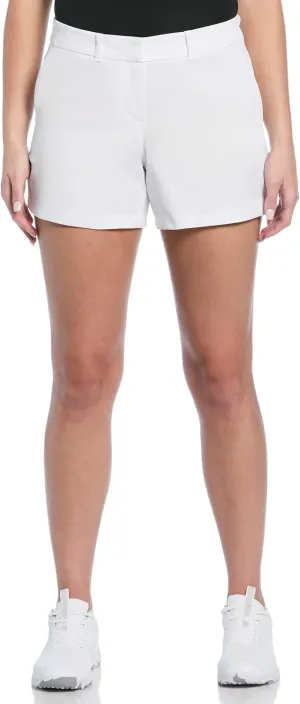 PGA TOUR Women's 4.5" Woven Golf Shorts with Satin Fabric, Moisture-Wicking, Sun Protection, Regular Fit