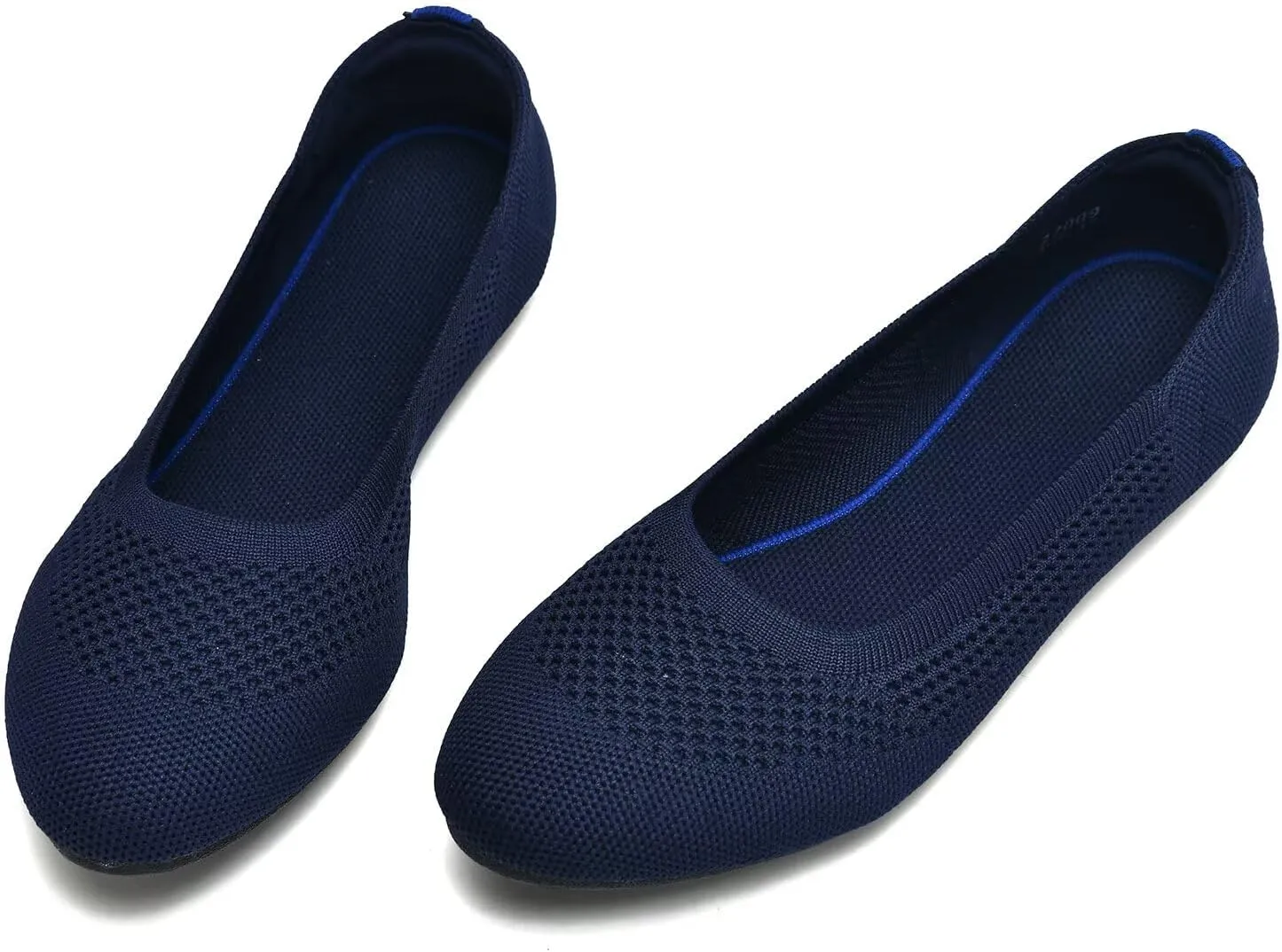 poemlady Women’s Ballet Flat Shoes Dress Shoes Knit Round Toe Slip On Ballerina Walking Flats Shoes for Woman Low Wedge Casual