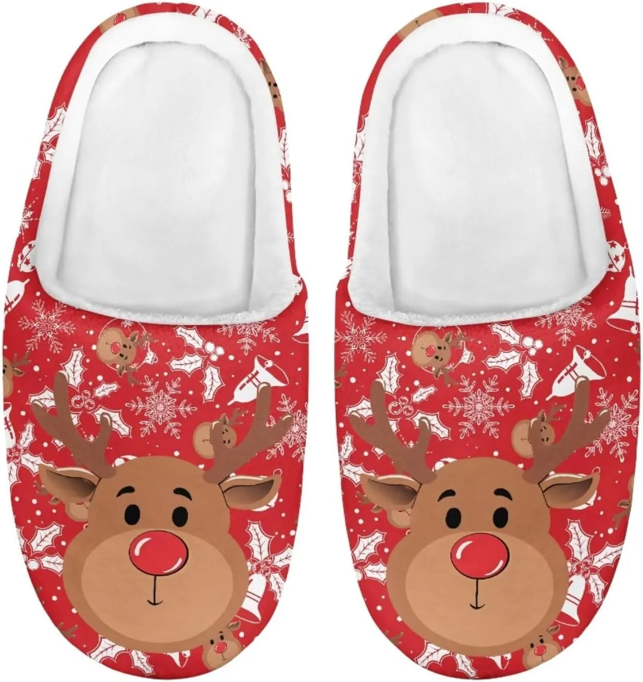Polero Cute Printed Kids Slippers - Soft Plush Winter Slip On House Slippers