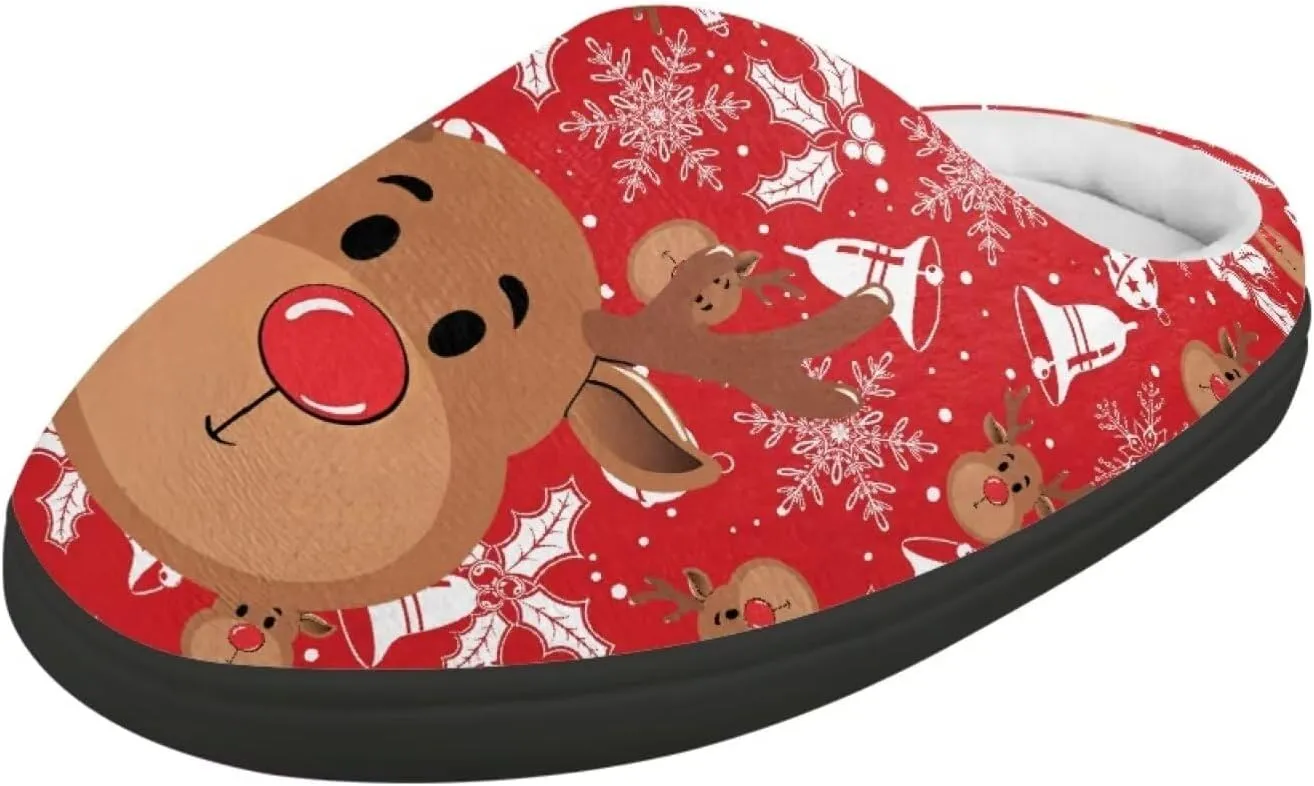 Polero Cute Printed Kids Slippers - Soft Plush Winter Slip On House Slippers