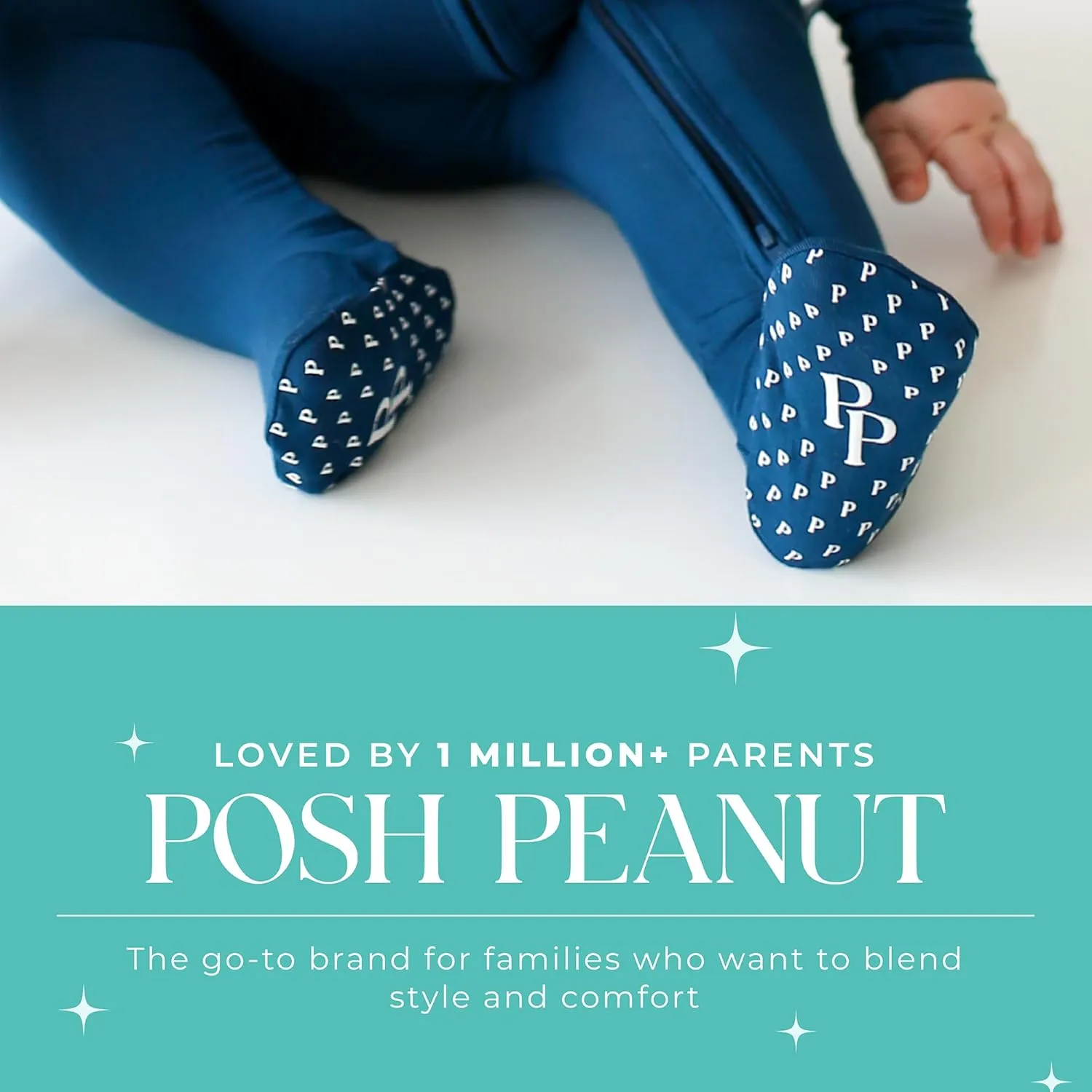 Posh Peanut Baby Boy Footie Pajamas - Soft Viscose Made from Bamboo 2 Way Zipper Sleepers & Onesies