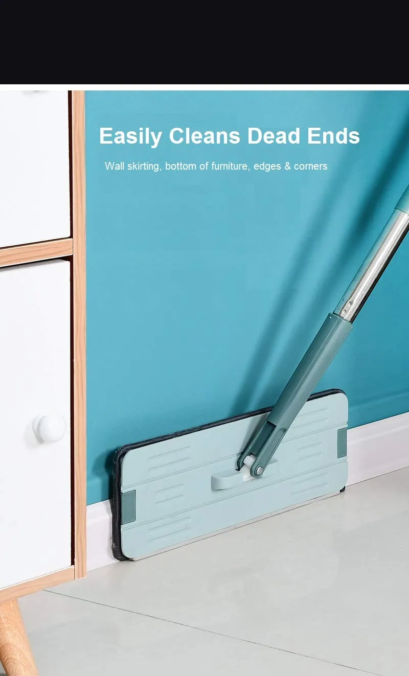 Premium selection System Mop Flexible Squeeze 360° Microfiber Privacy-focused Hands-Free Spin Head Flat