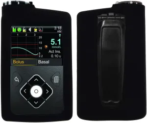 Premium Soft Silicone Case for Medtronic Insulin Pumps (MiniMed 630G MiniMed 640G MiniMed 670G MiniMed 770G) (Black)