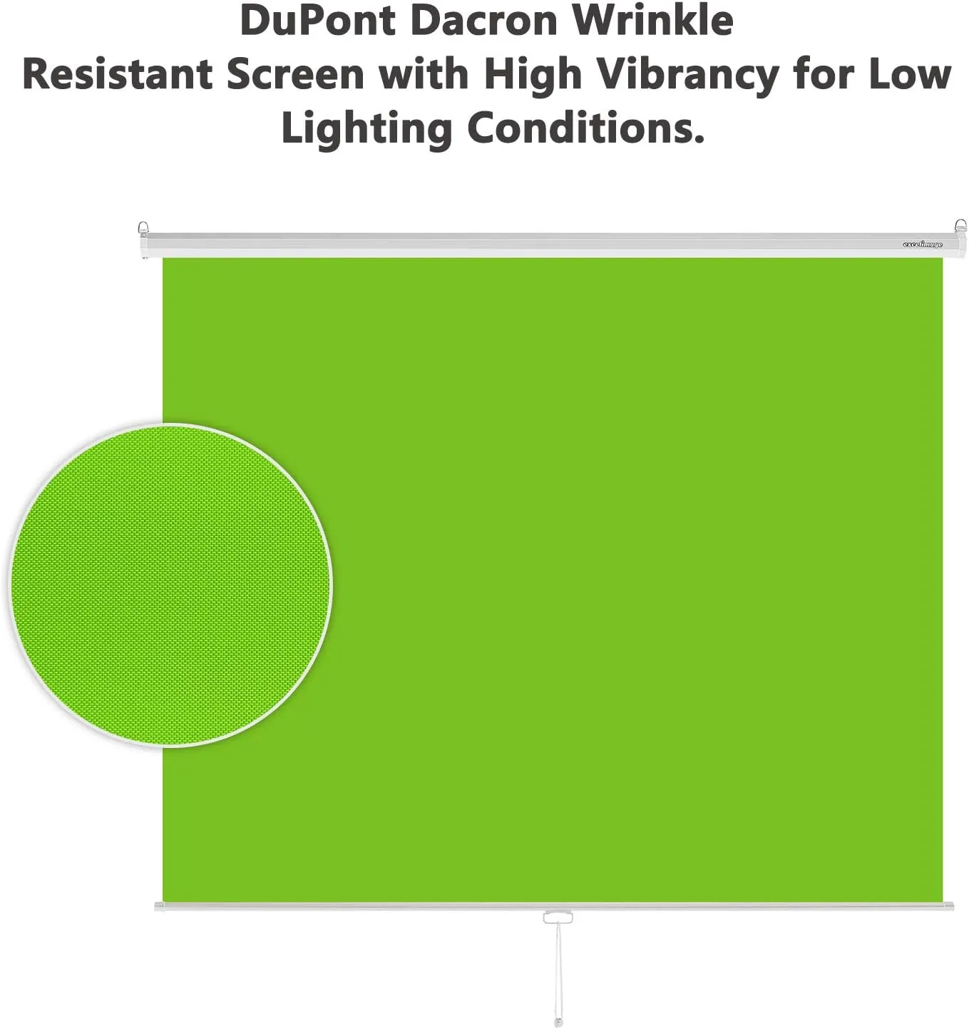 Pull-Down Green Screen Backdrop, 79”x75” Auto-Locking Chroma Key Panel with Wrinkle-Resistant Green Fabric for YouTube Videos, Music Videos, Photography, TIK Tok, or Gaming (White)
